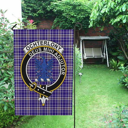 Ochterlony Tartan Crest Garden Flag