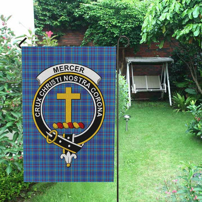 Mercer Tartan Crest Garden Flag