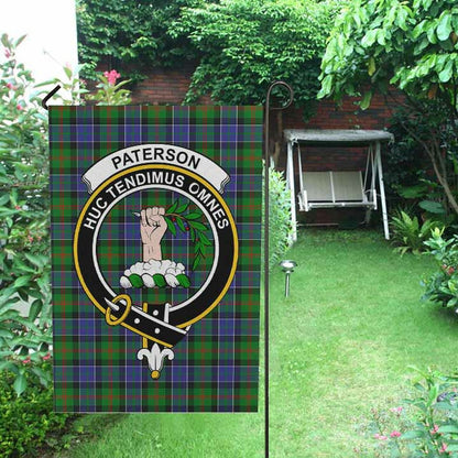 Paterson Tartan Crest Garden Flag