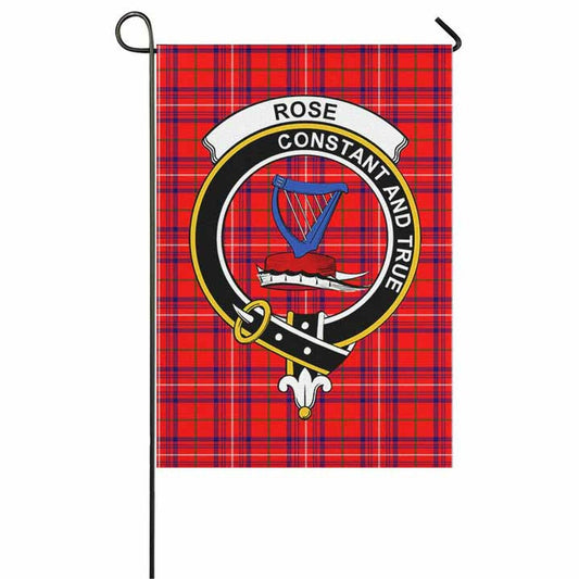 Rose Tartan Crest Garden Flag