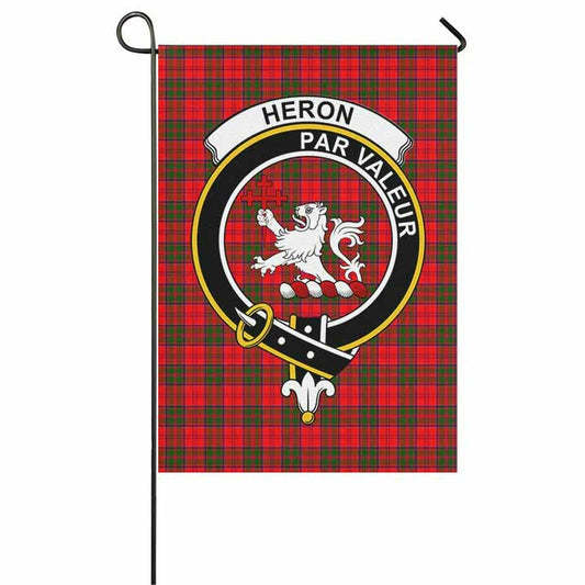 Heron Tartan Crest Garden Flag