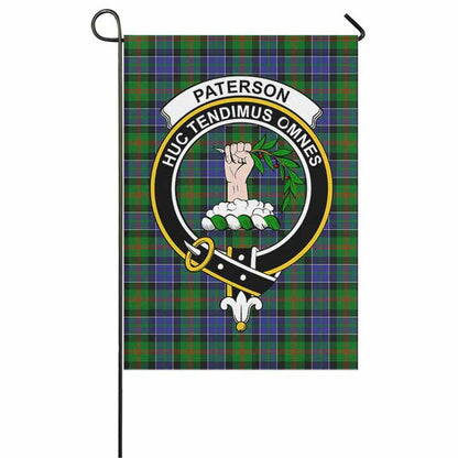 Paterson Tartan Crest Garden Flag