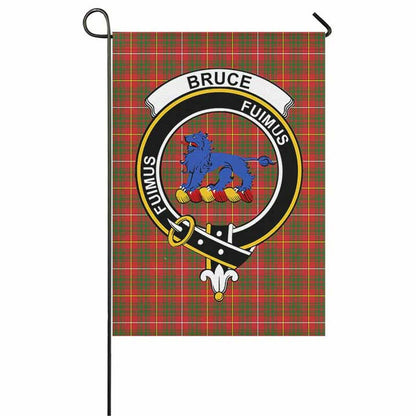 Bruce Tartan Crest Garden Flag