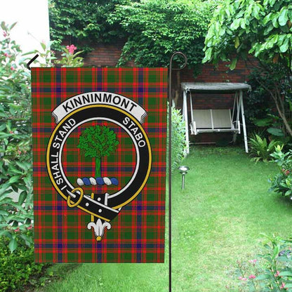 Kinninmont Tartan Crest Garden Flag