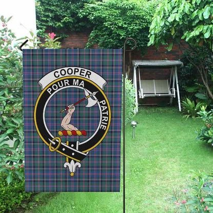 Cooper Tartan Crest Garden Flag