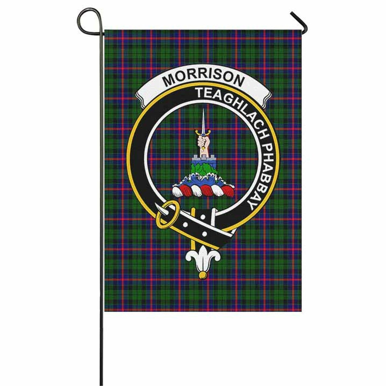 Morrison Tartan Crest Garden Flag