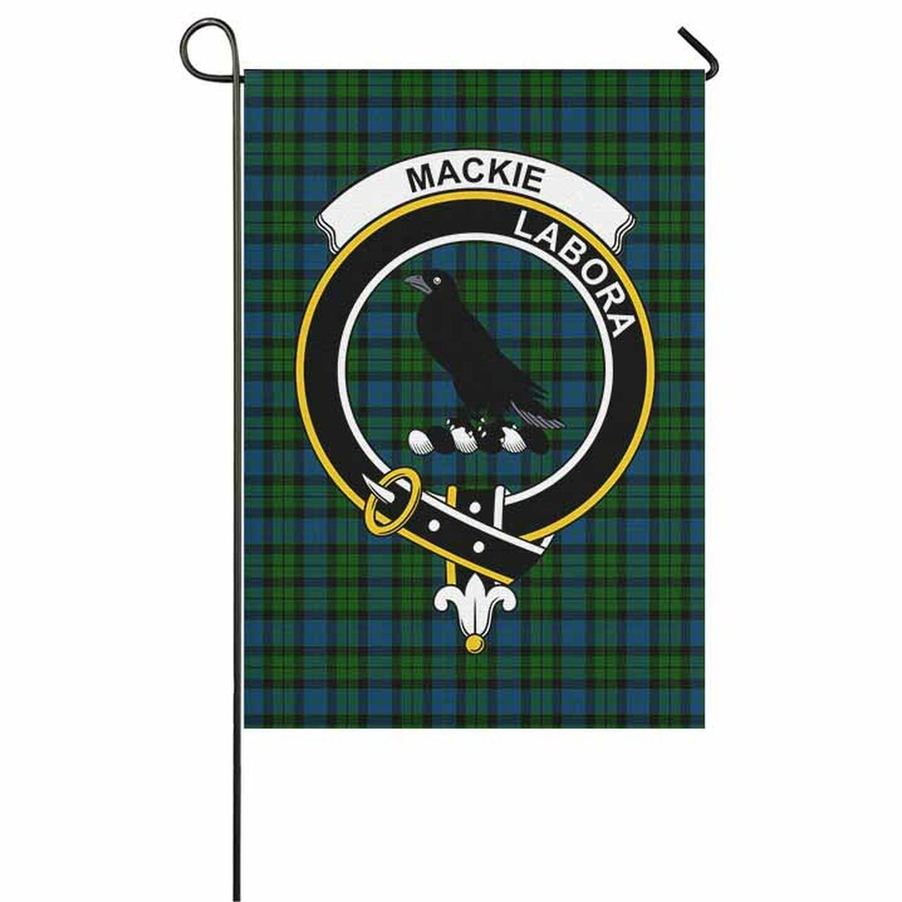 MacKie Tartan Crest Garden Flag