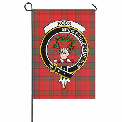 Ross Tartan Crest Garden Flag