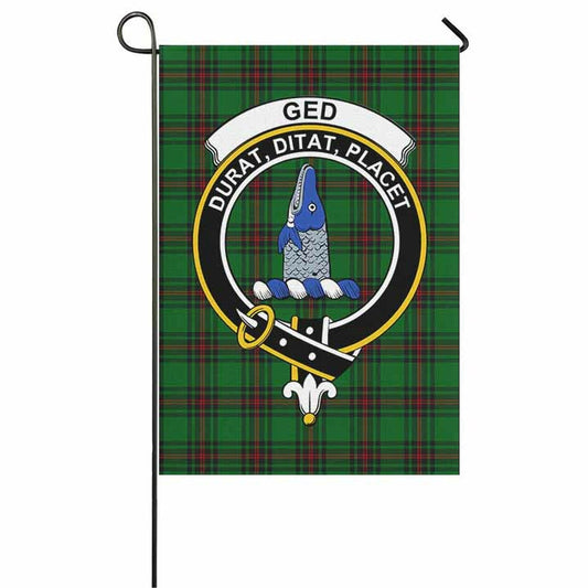 Ged Tartan Crest Garden Flag