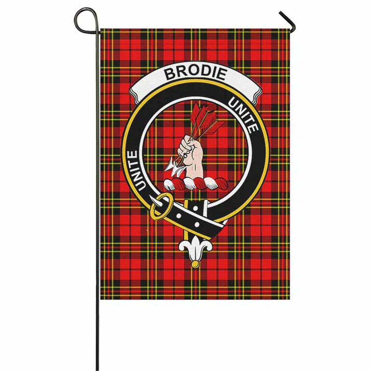 Brodie Tartan Crest Garden Flag