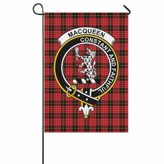 MacQueen Tartan Crest Garden Flag