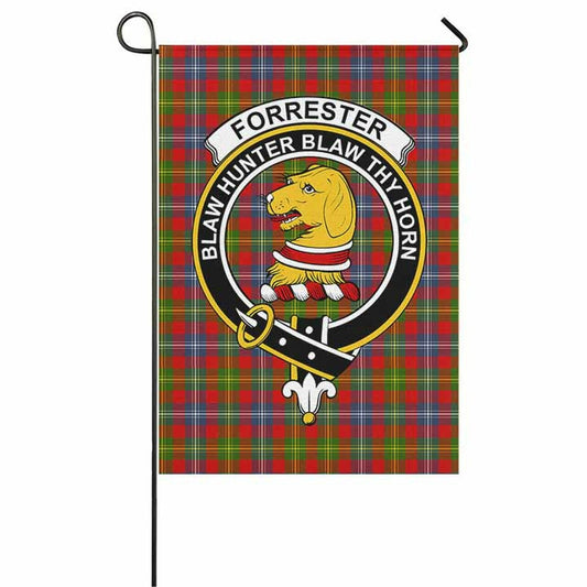 Forrester Tartan Crest Garden Flag