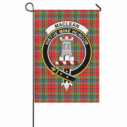 MacLean Tartan Crest Garden Flag