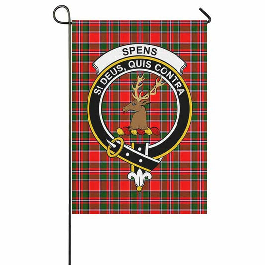 Spens (or Spence) Tartan Crest Garden Flag