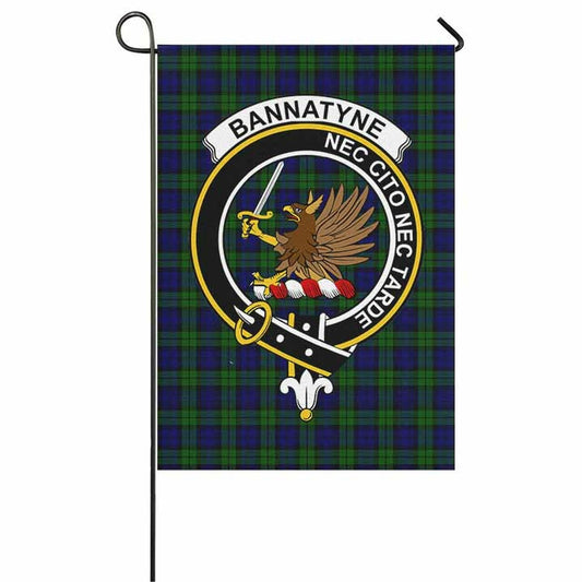 Bannatyne Tartan Crest Garden Flag