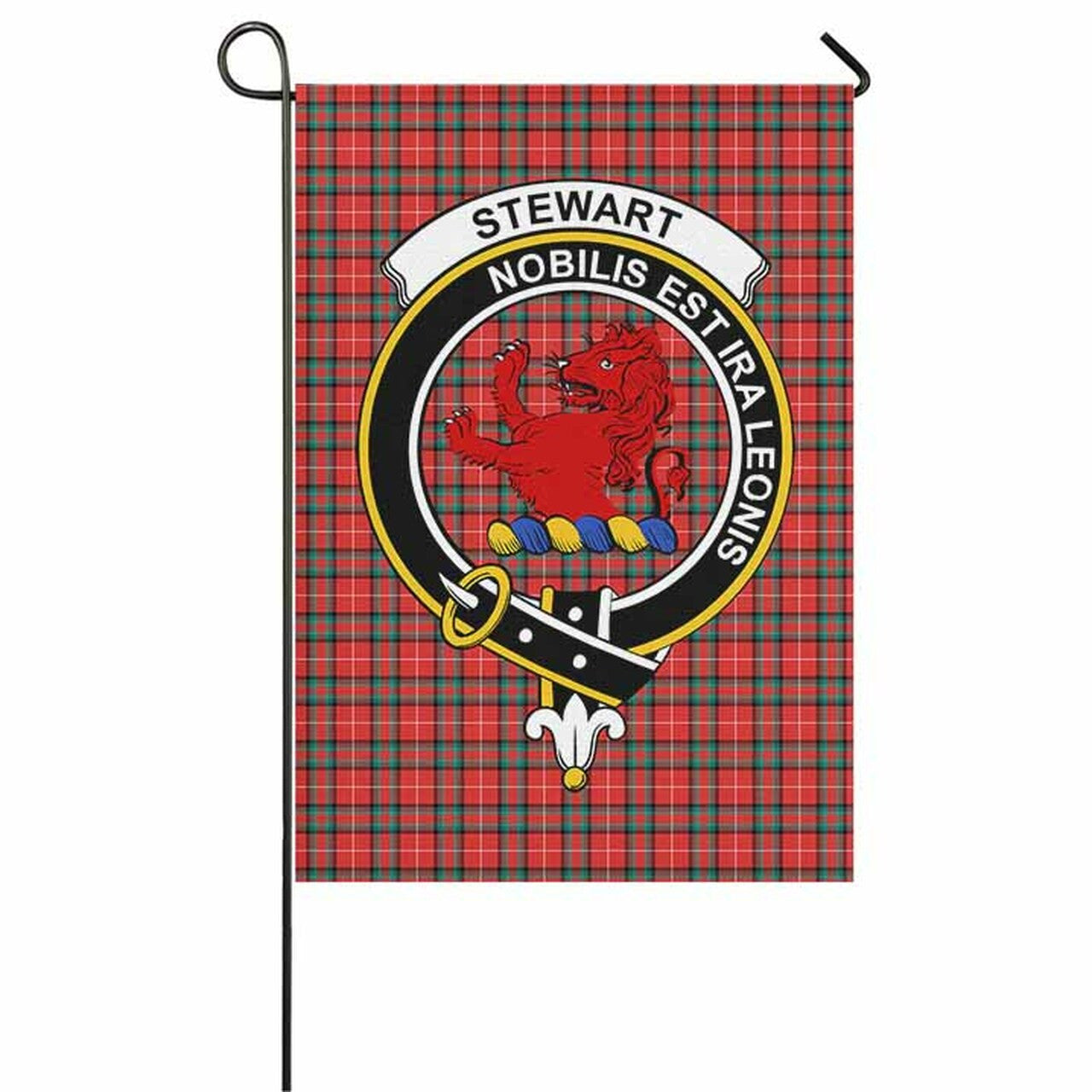 Stewart (Stuart) of Bute Tartan Crest Garden Flag