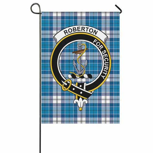 Roberton Tartan Crest Garden Flag