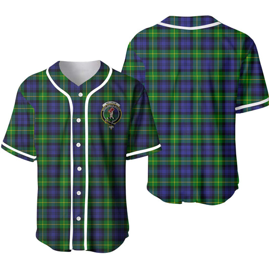 Meldrum Tartan Crest Baseball Jersey