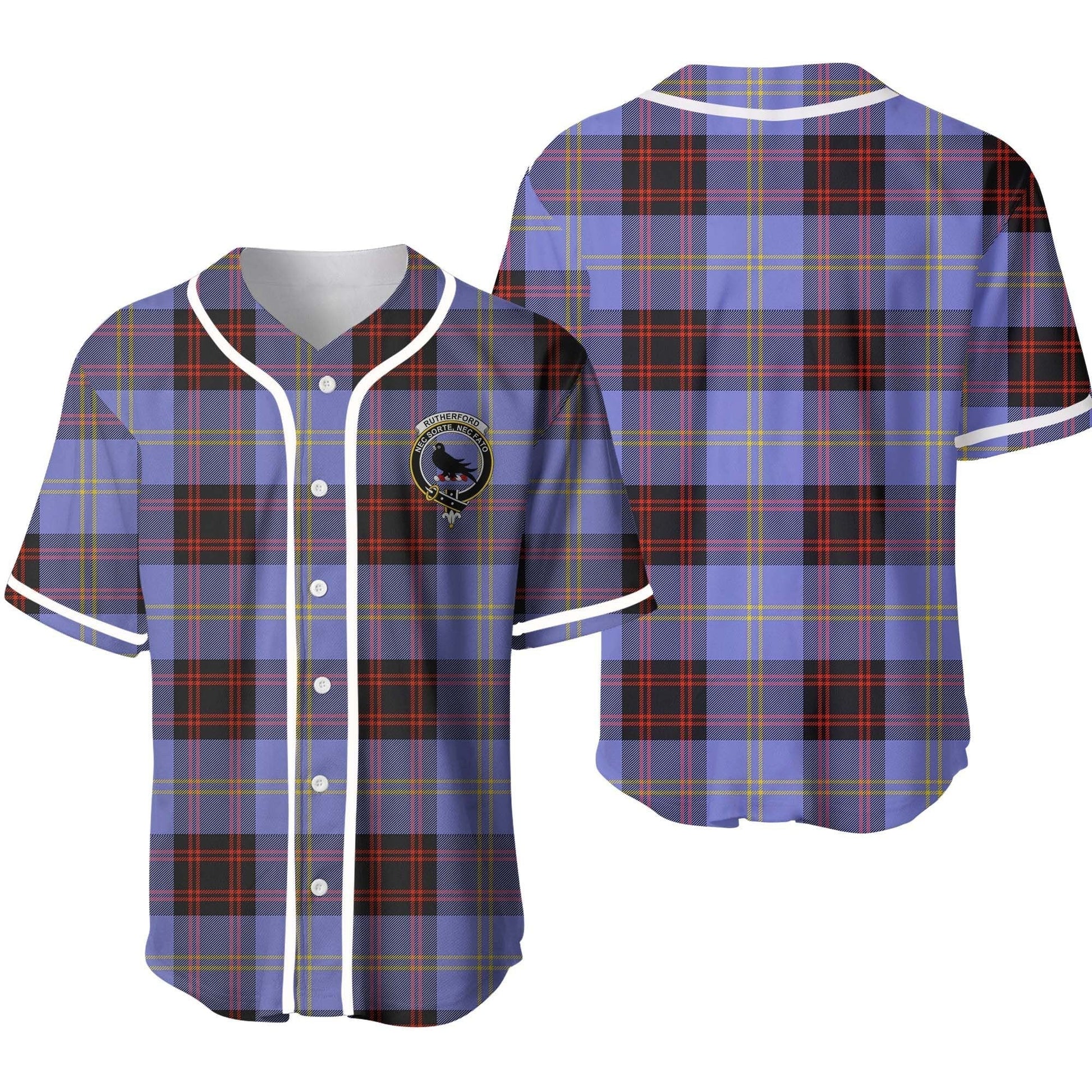 Rutherford Tartan Crest Baseball Jersey