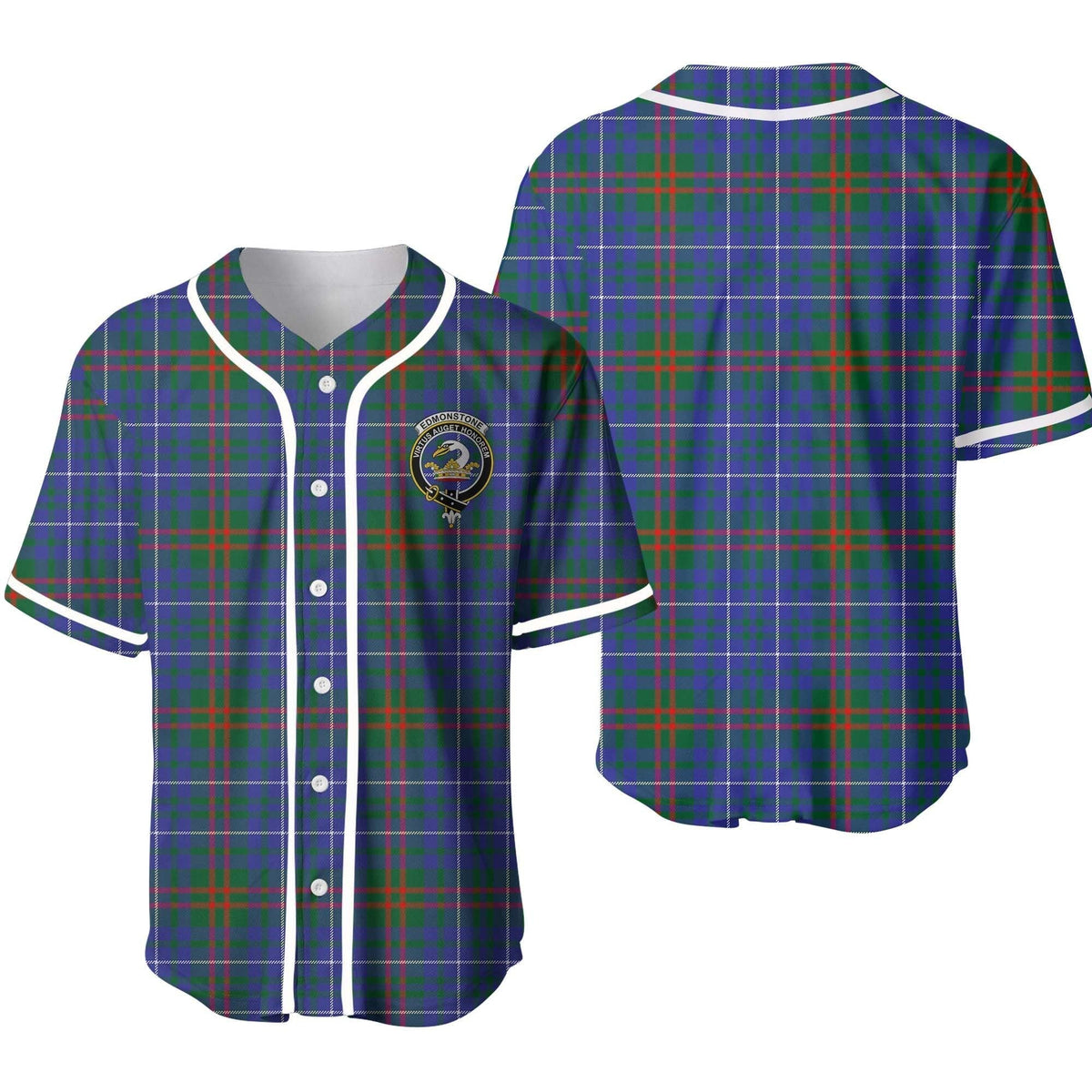 Edmonstone (of Duntreath) Tartan Crest Baseball Jersey