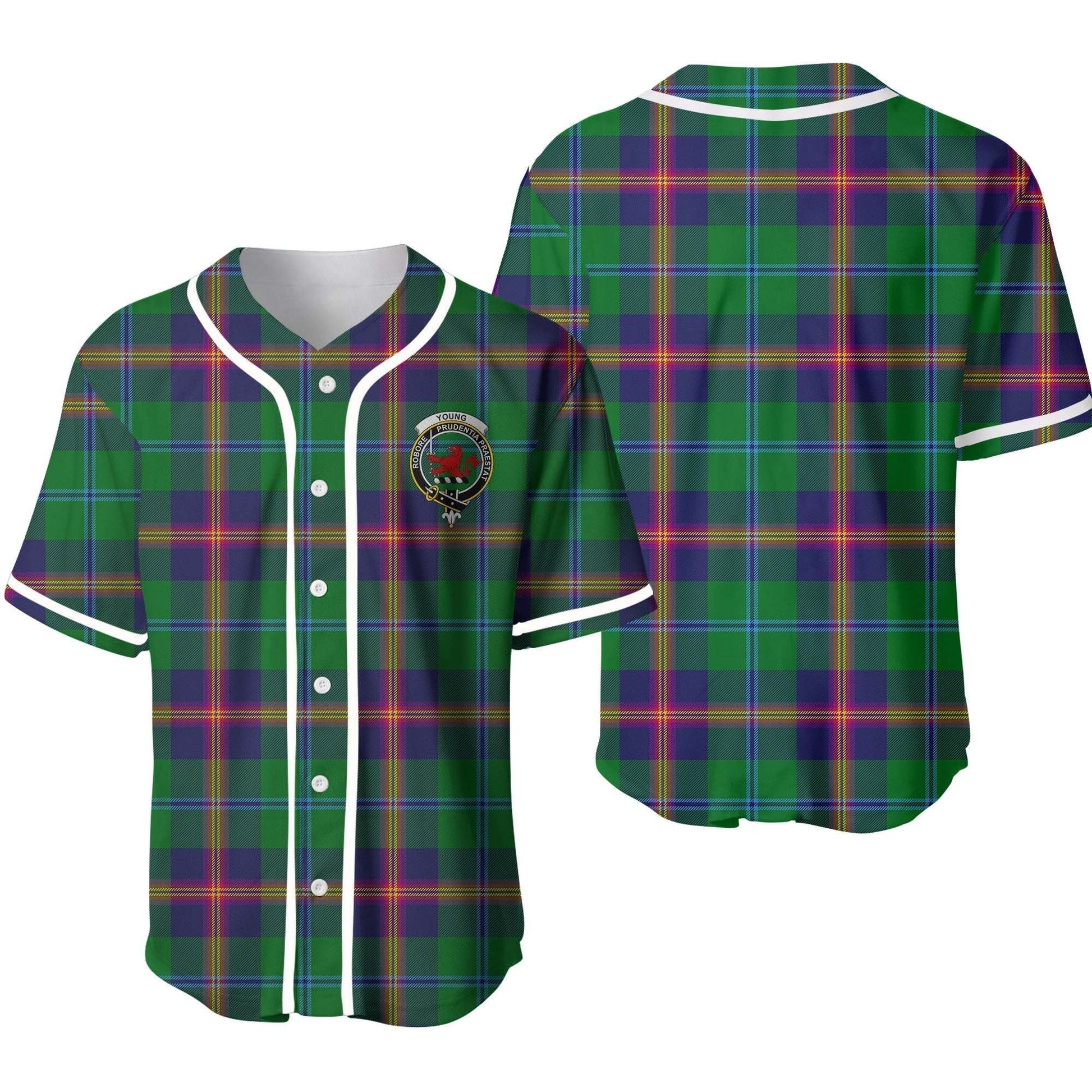 Young Tartan Crest Baseball Jersey