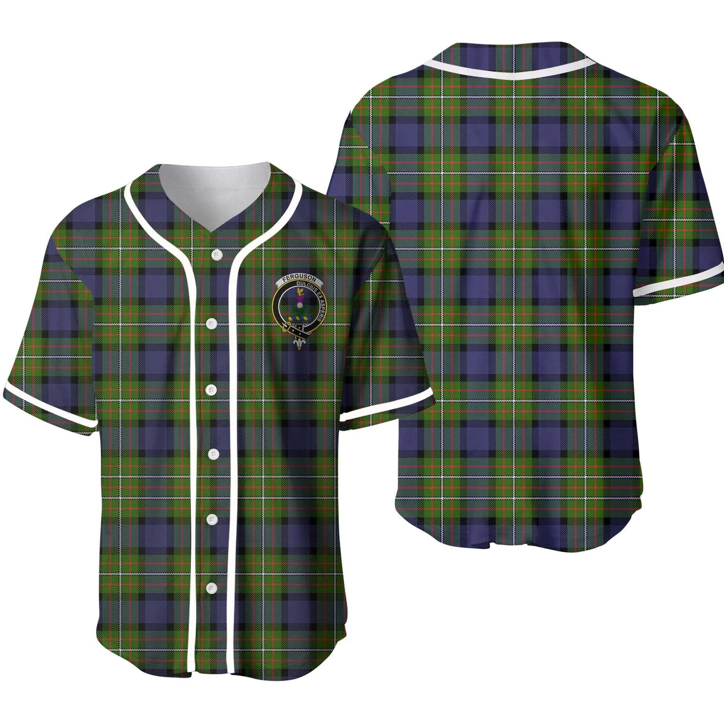 Ferguson Tartan Crest Baseball Jersey