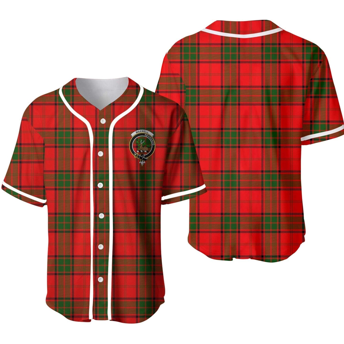 Maxwell Tartan Crest Baseball Jersey