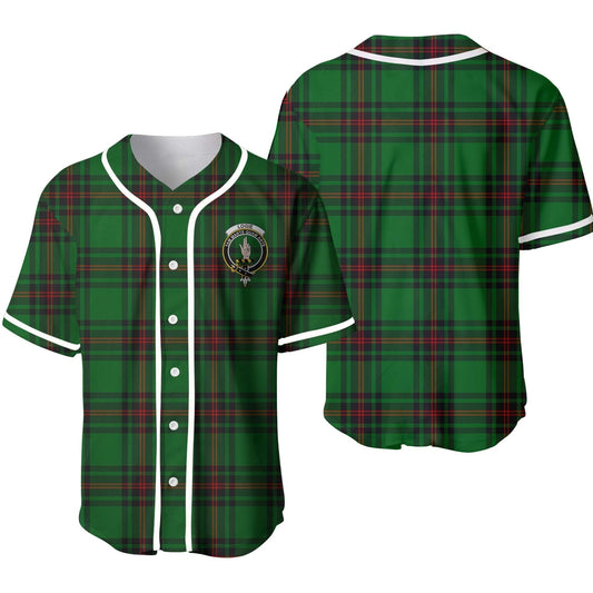 Logie Tartan Crest Baseball Jersey