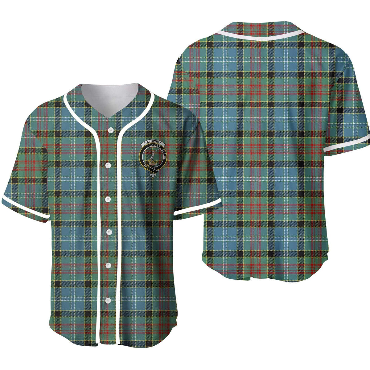 Caldwell Tartan Crest Baseball Jersey
