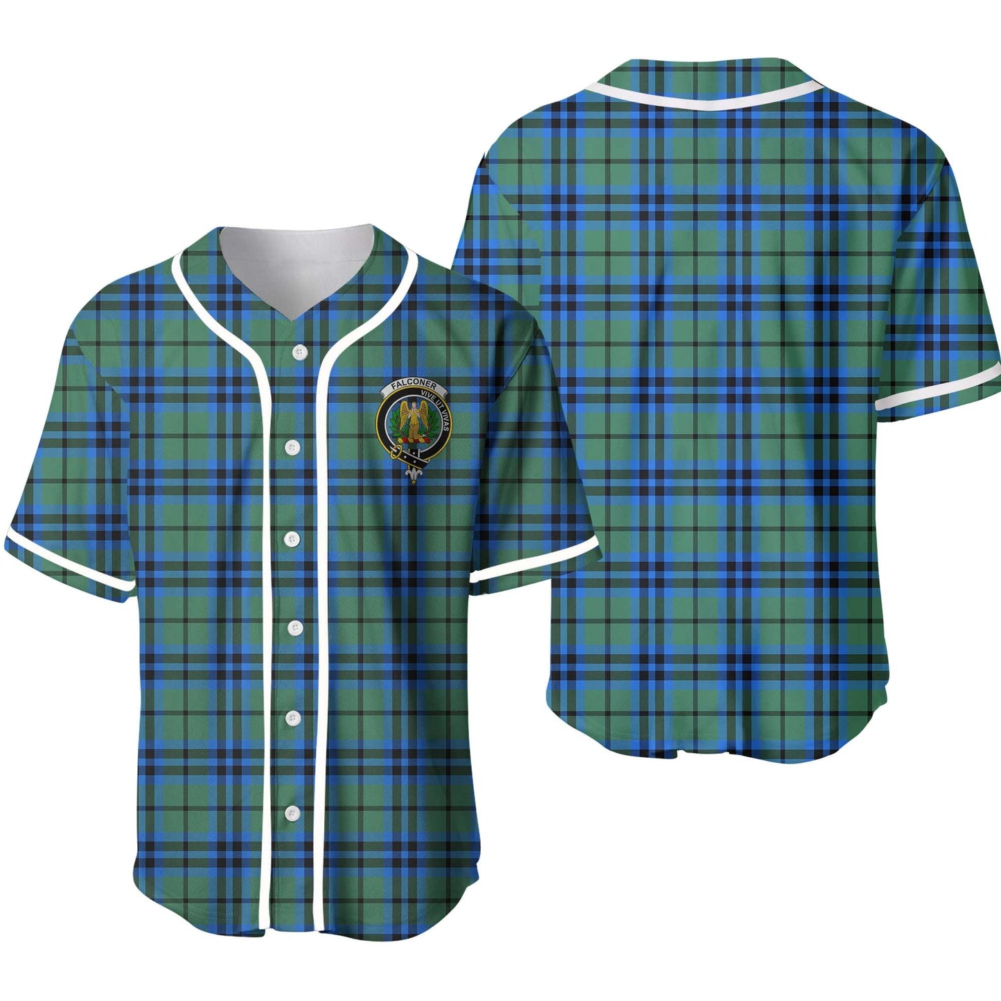 Falconer Tartan Crest Baseball Jersey