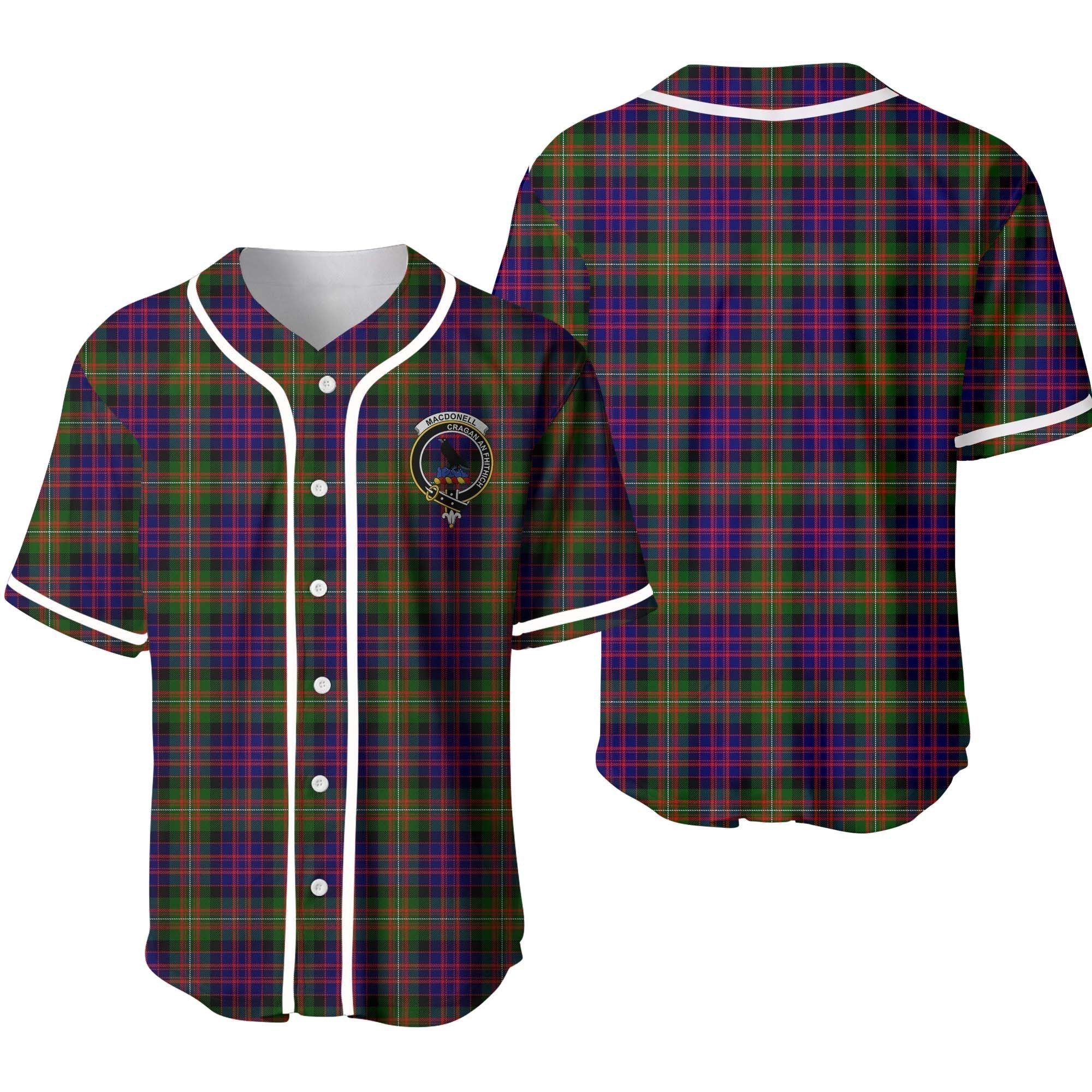 MacDonell of Glengarry Tartan Crest Baseball Jersey