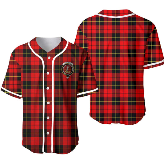 Wallace Tartan Crest Baseball Jersey