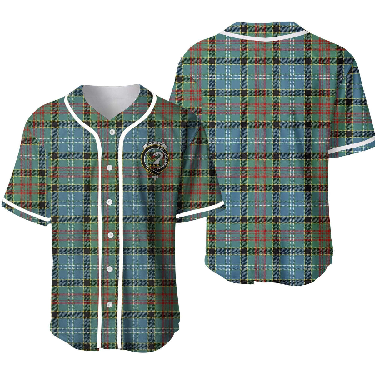 Brisbane Tartan Crest Baseball Jersey