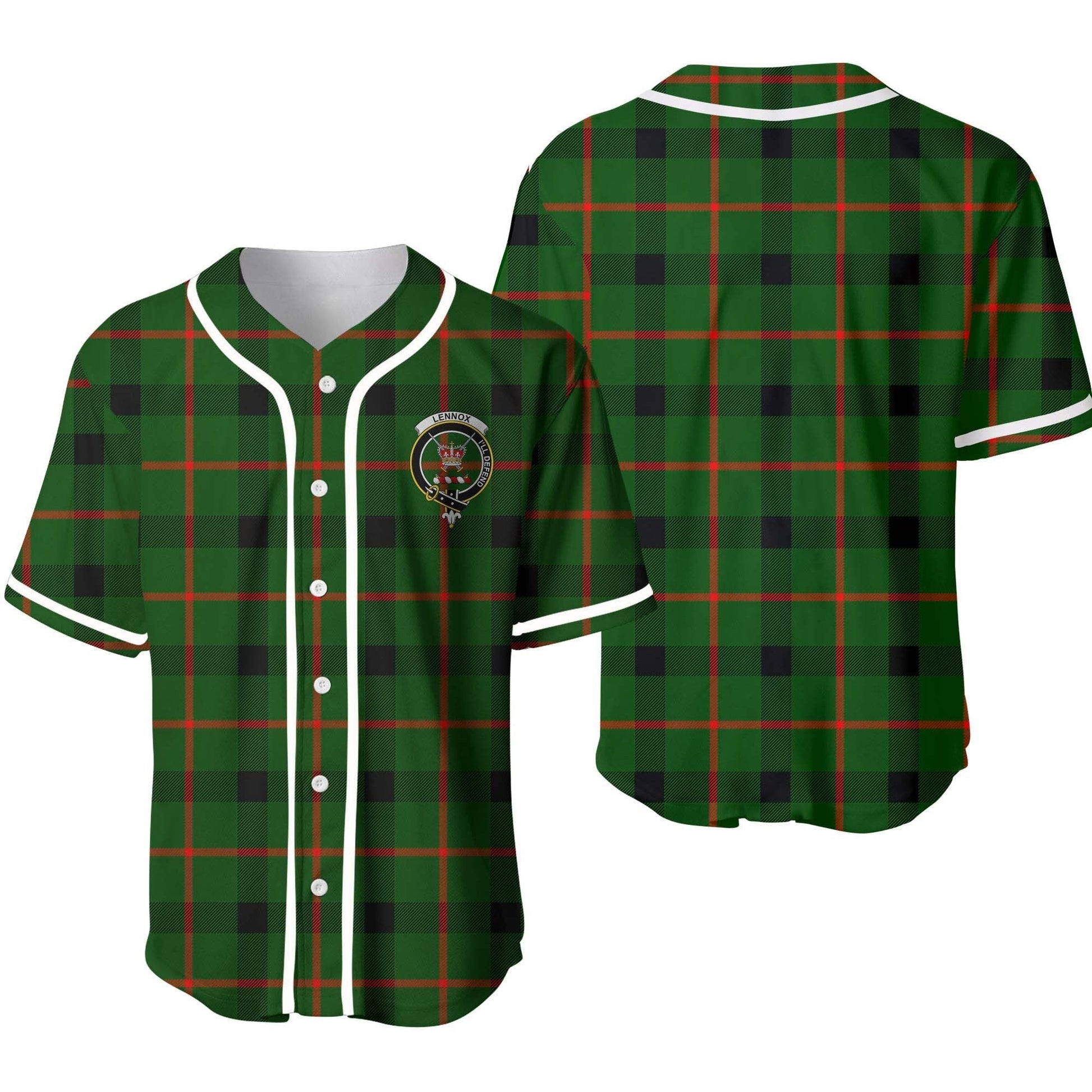 Lennox (Lennox Kincaid) Tartan Crest Baseball Jersey