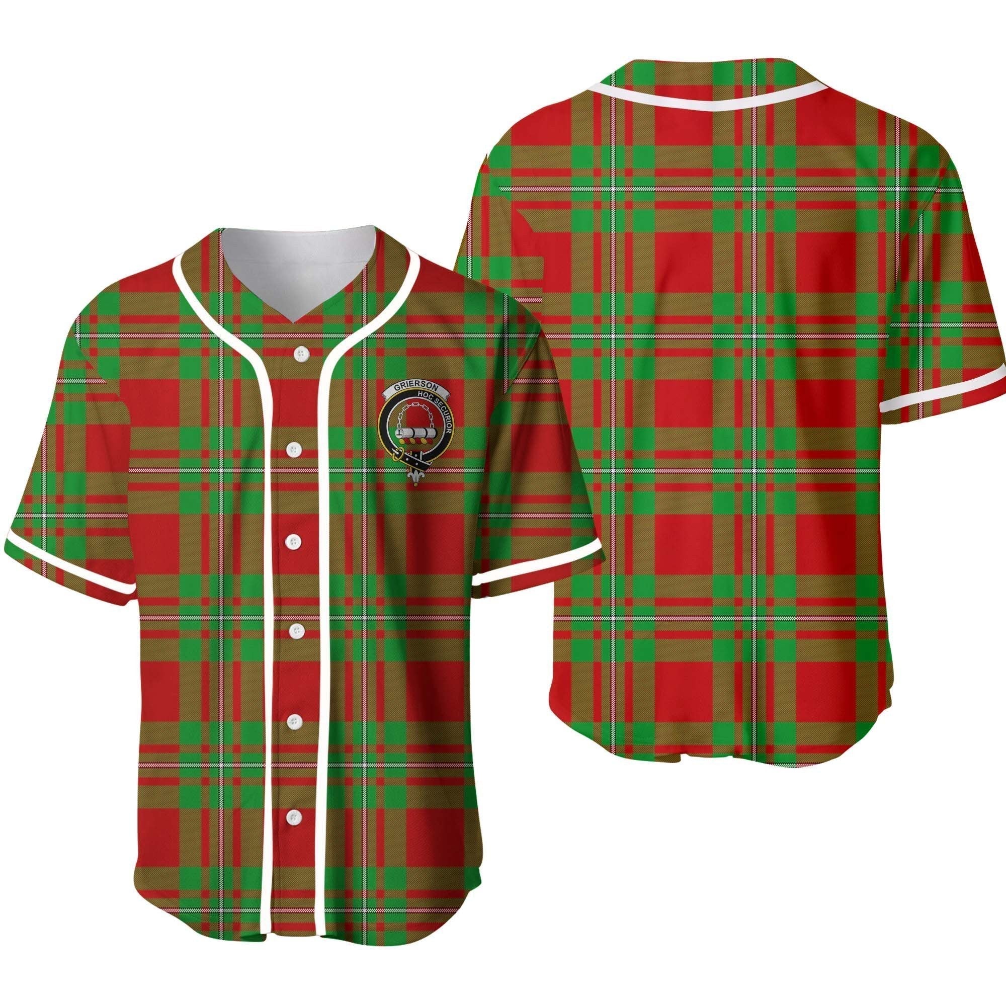 Grierson Tartan Crest Baseball Jersey