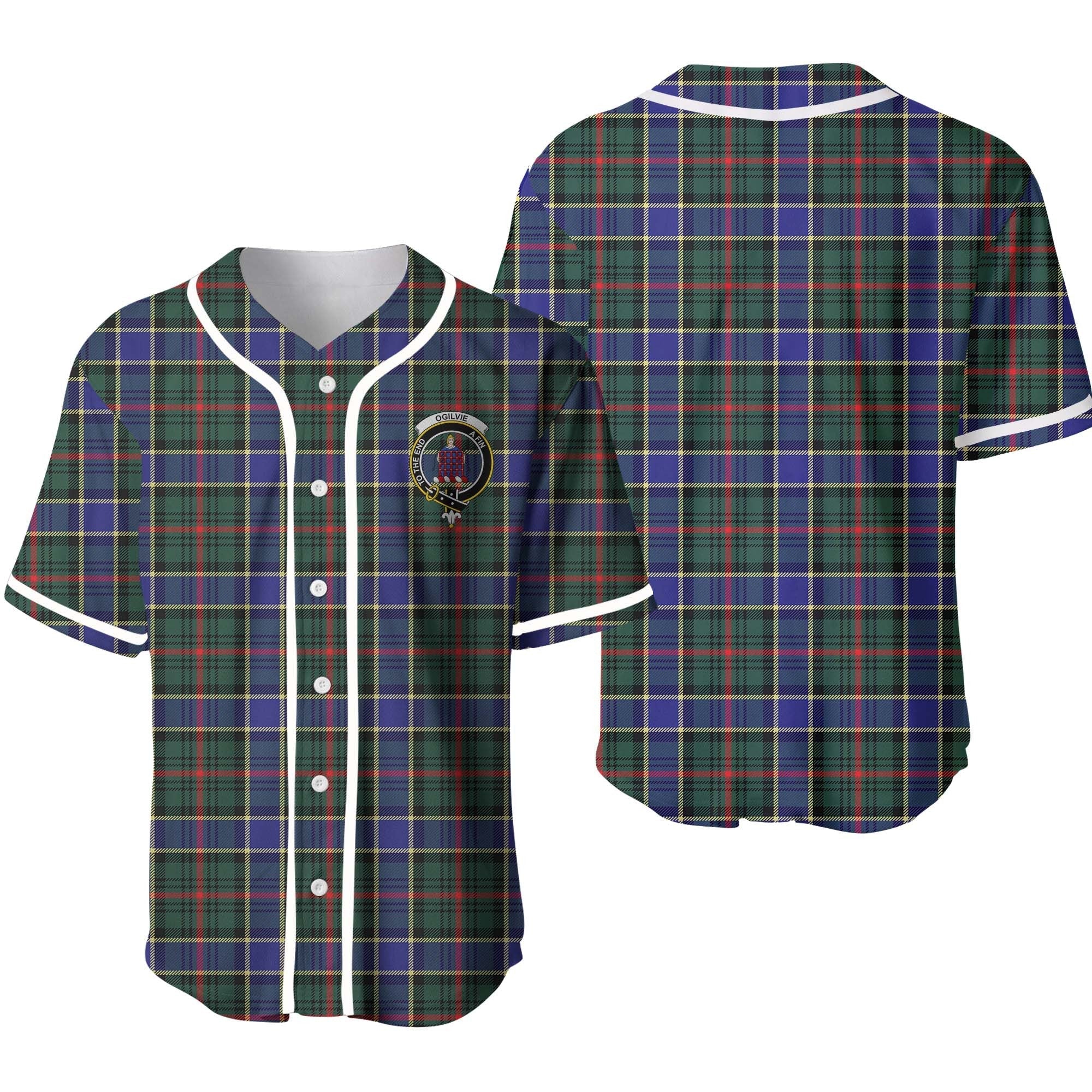 Ogilvie Tartan Crest Baseball Jersey