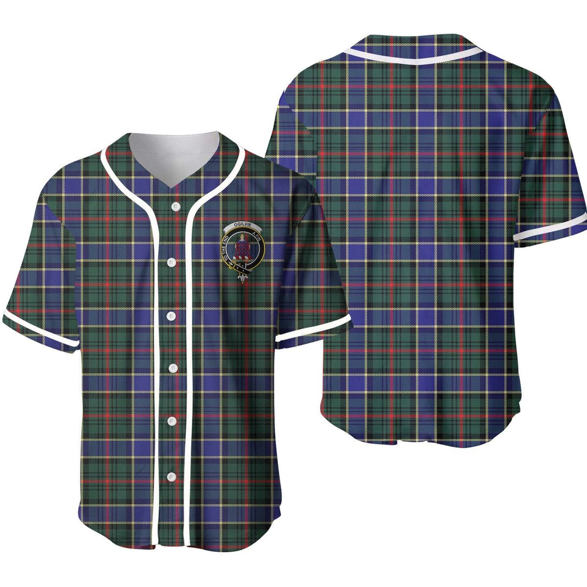 Ogilvie Tartan Crest Baseball Jersey