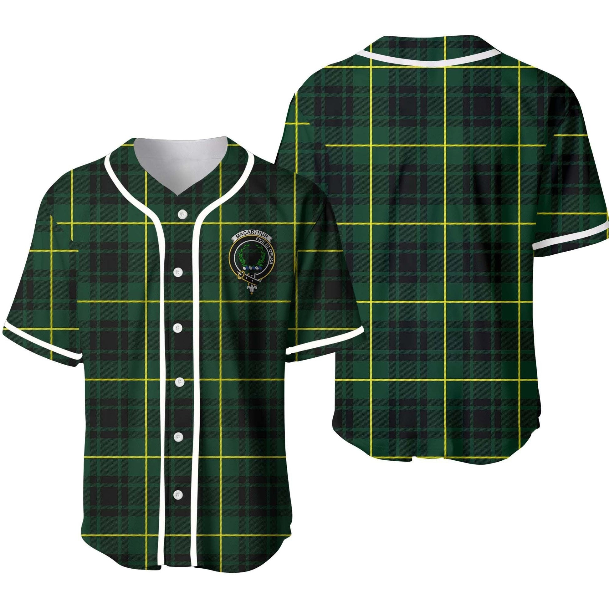 MacArthur Tartan Crest Baseball Jersey