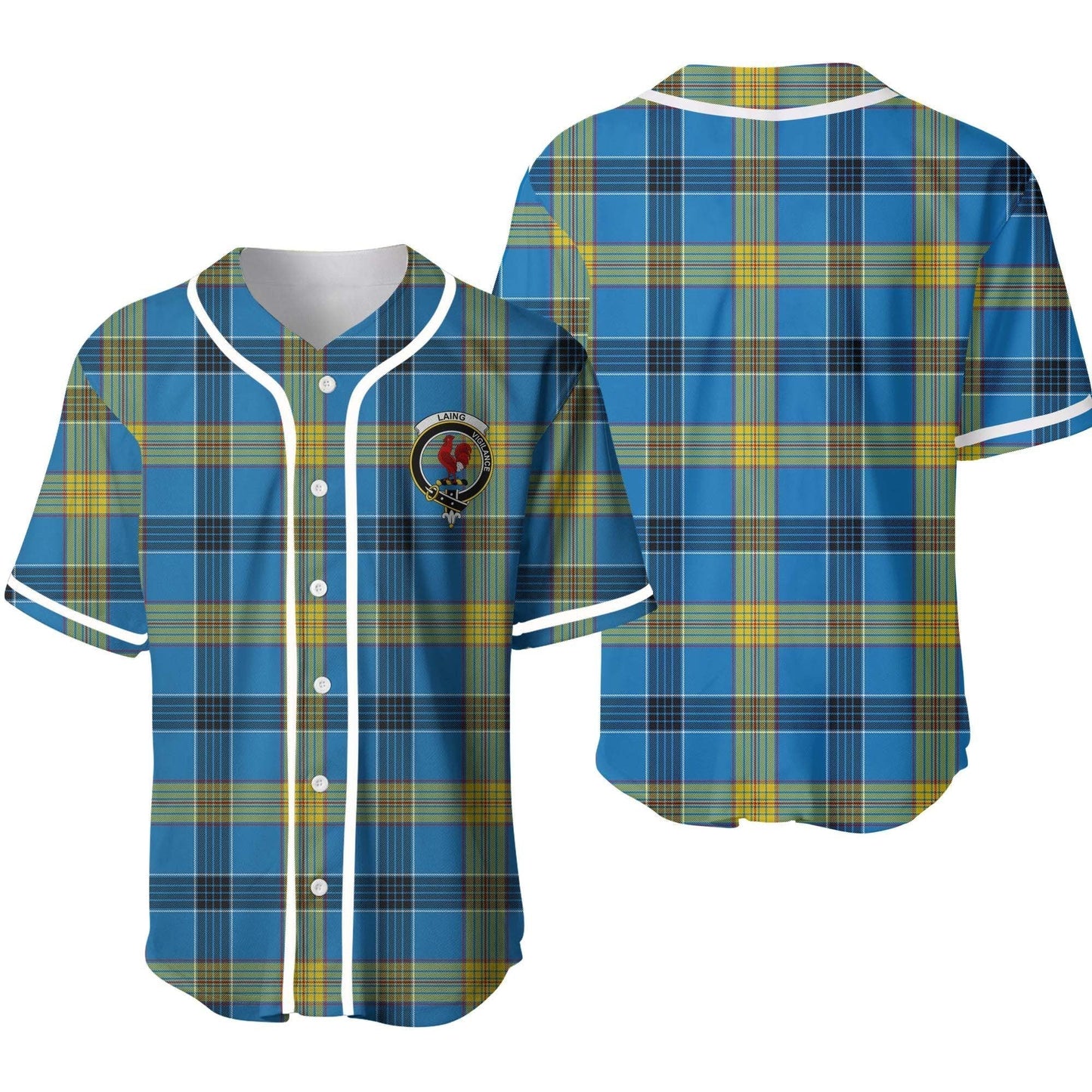 Laing Tartan Crest Baseball Jersey