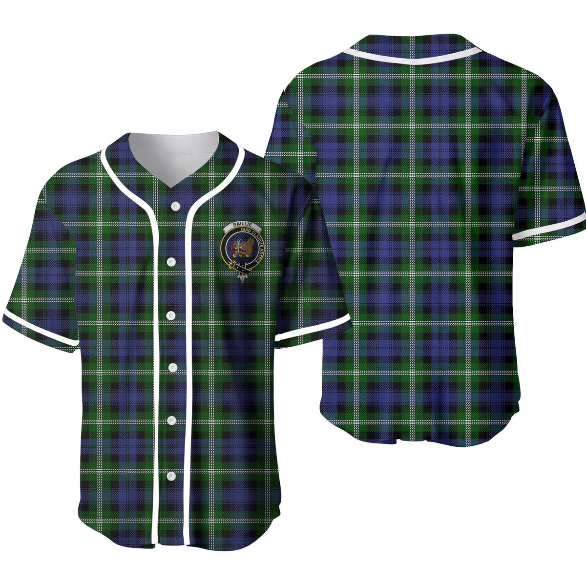 Baillie Tartan Crest Baseball Jersey