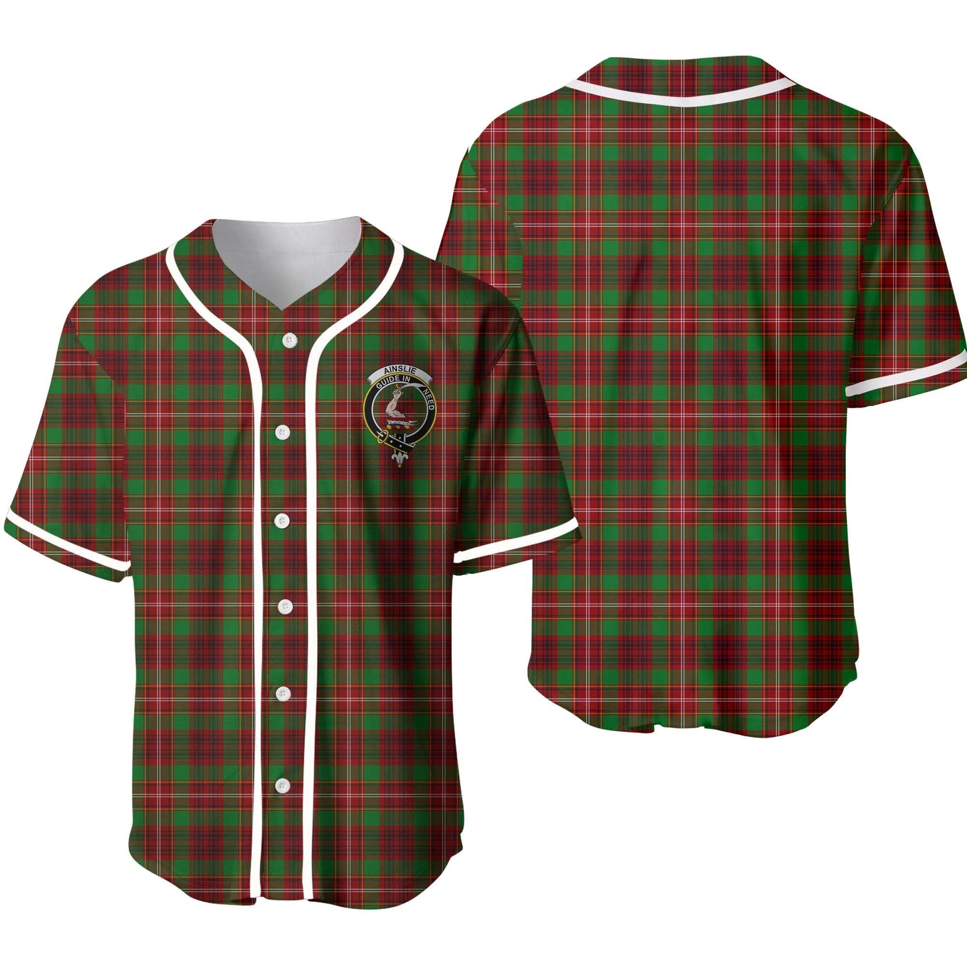 Ainslie Tartan Crest Baseball Jersey