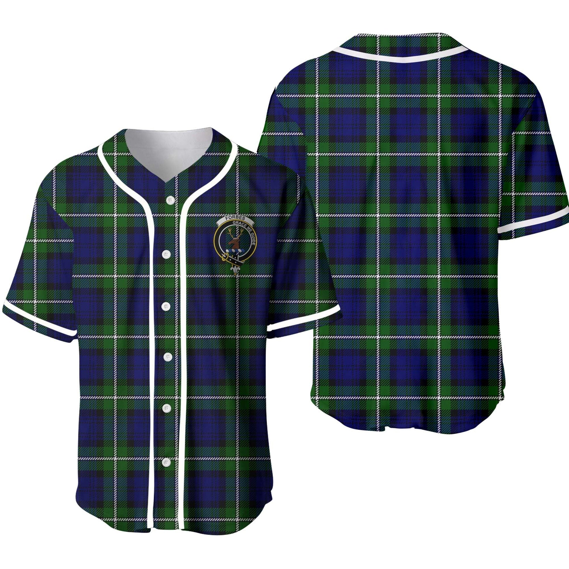 Forbes Tartan Crest Baseball Jersey