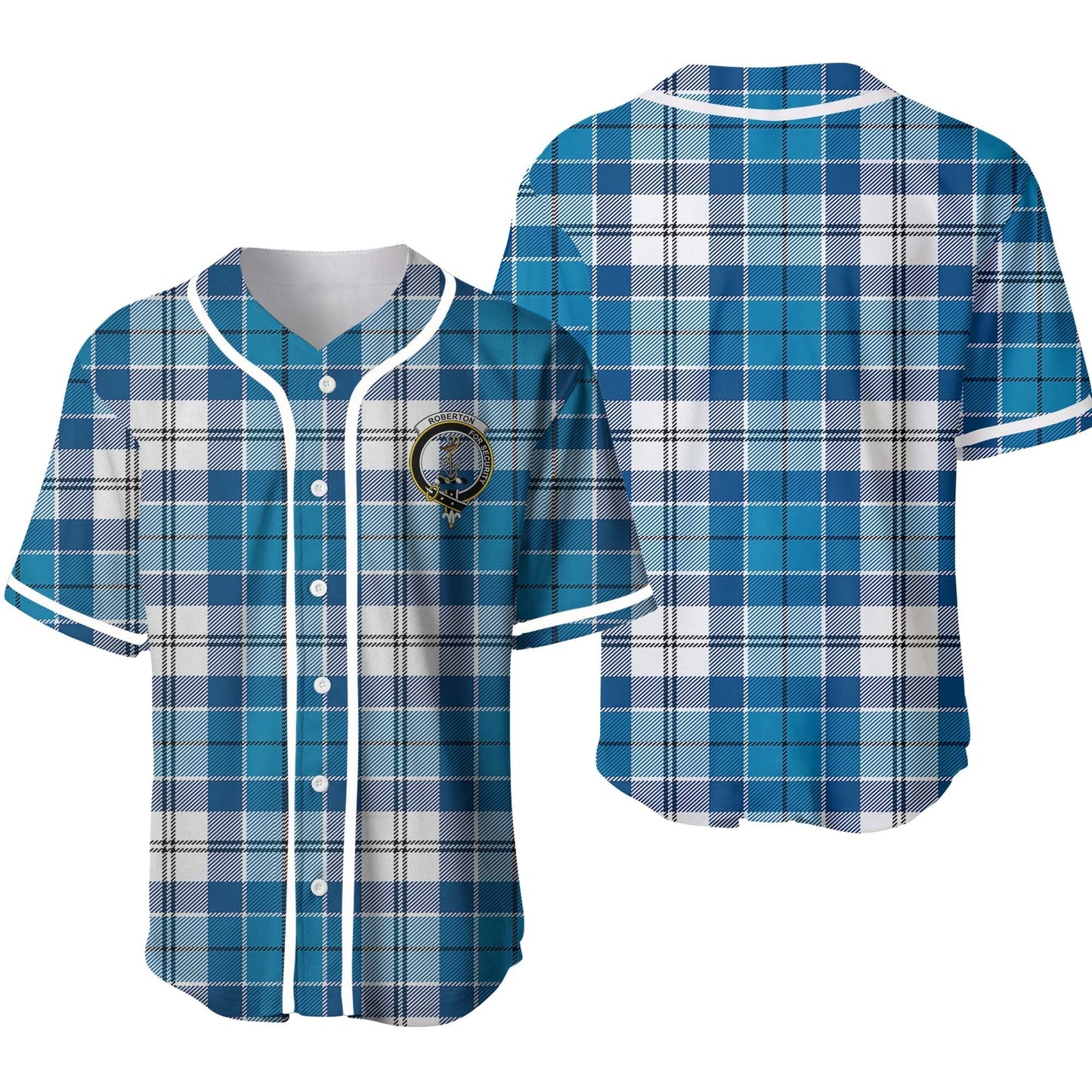 Roberton Tartan Crest Baseball Jersey