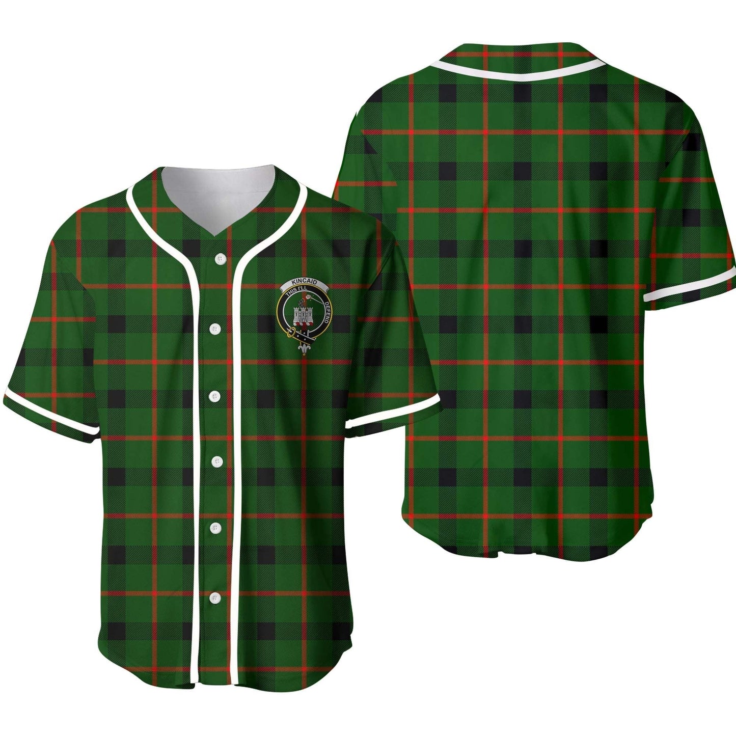 Kincaid Tartan Crest Baseball Jersey