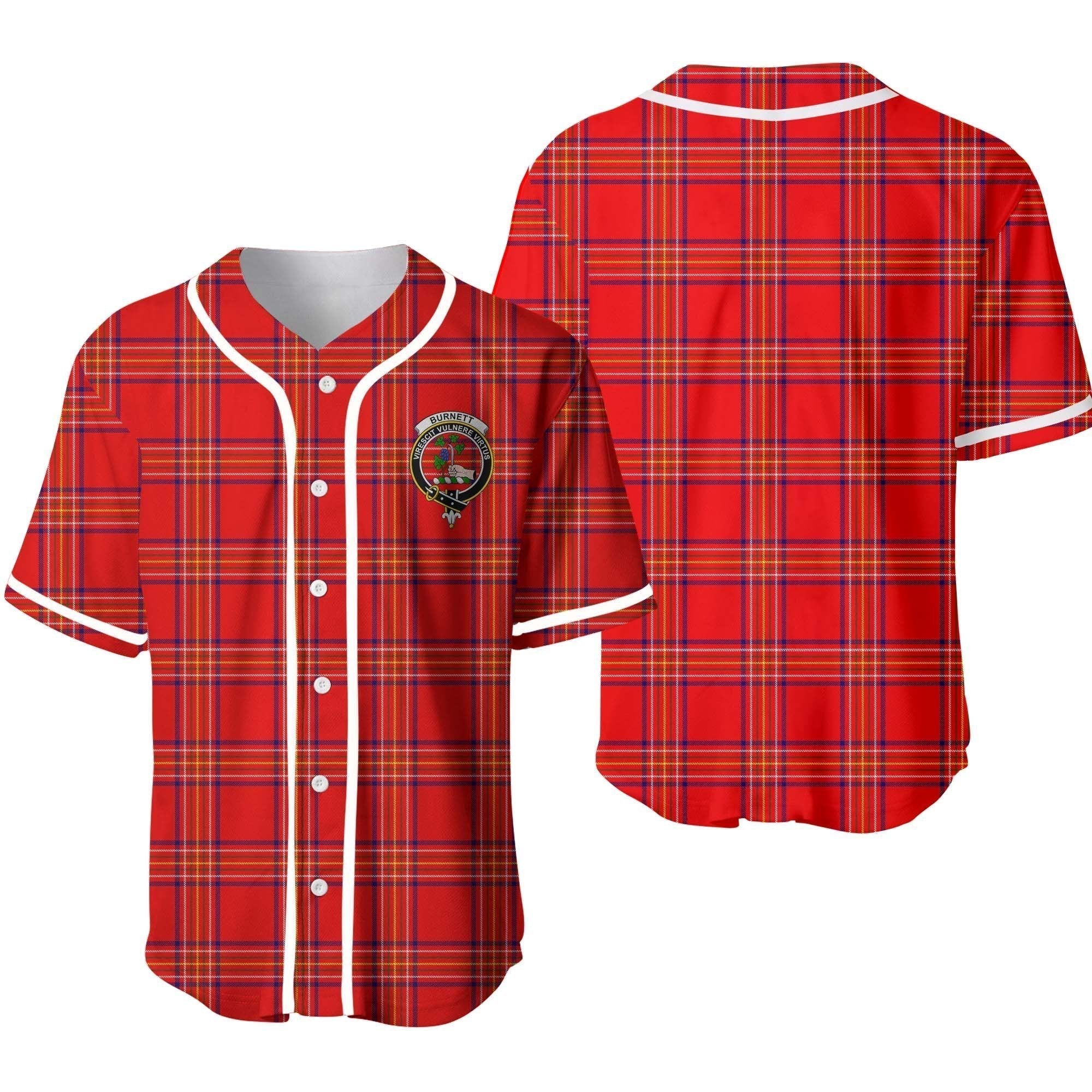 Burnett Tartan Crest Baseball Jersey