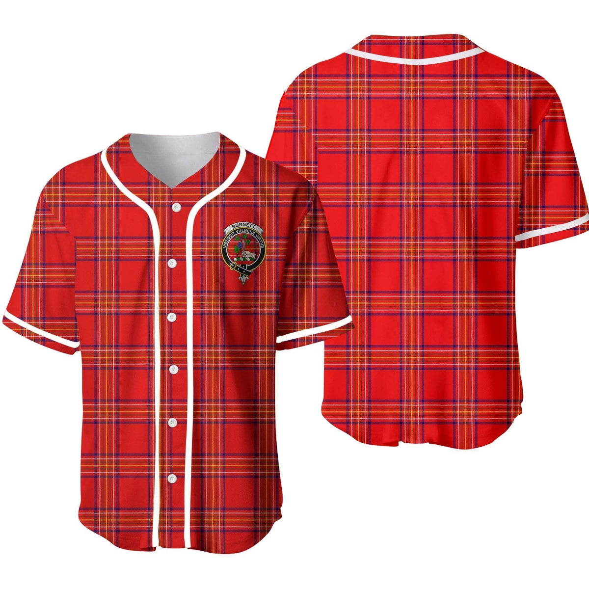 Burnett Tartan Crest Baseball Jersey