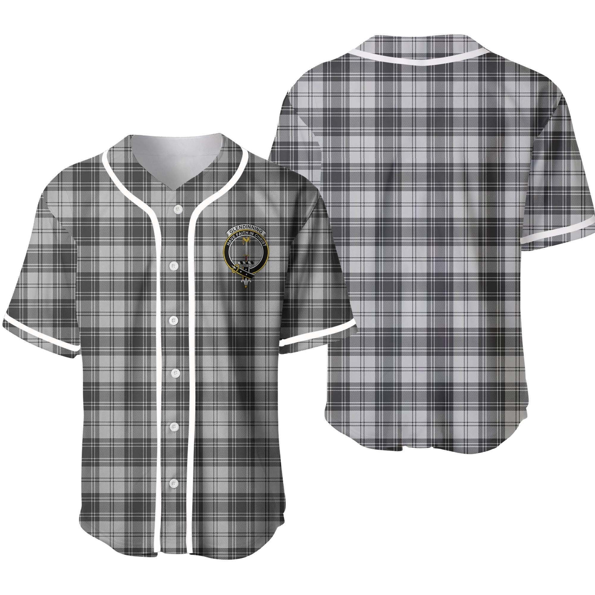 Glendinning Tartan Crest Baseball Jersey