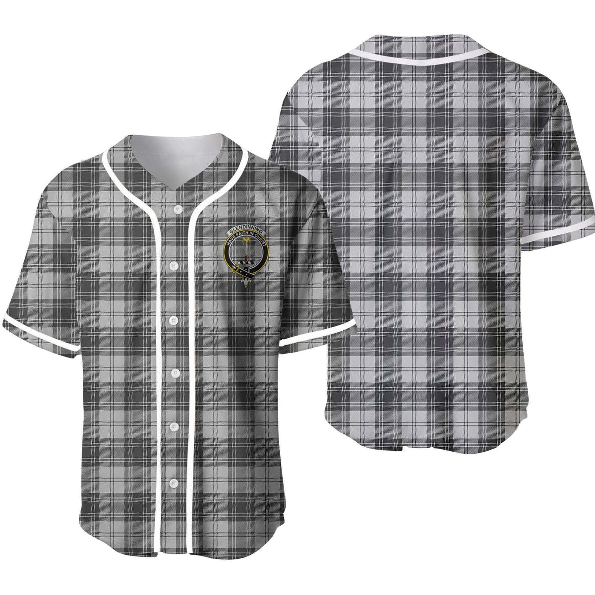 Glendinning Tartan Crest Baseball Jersey