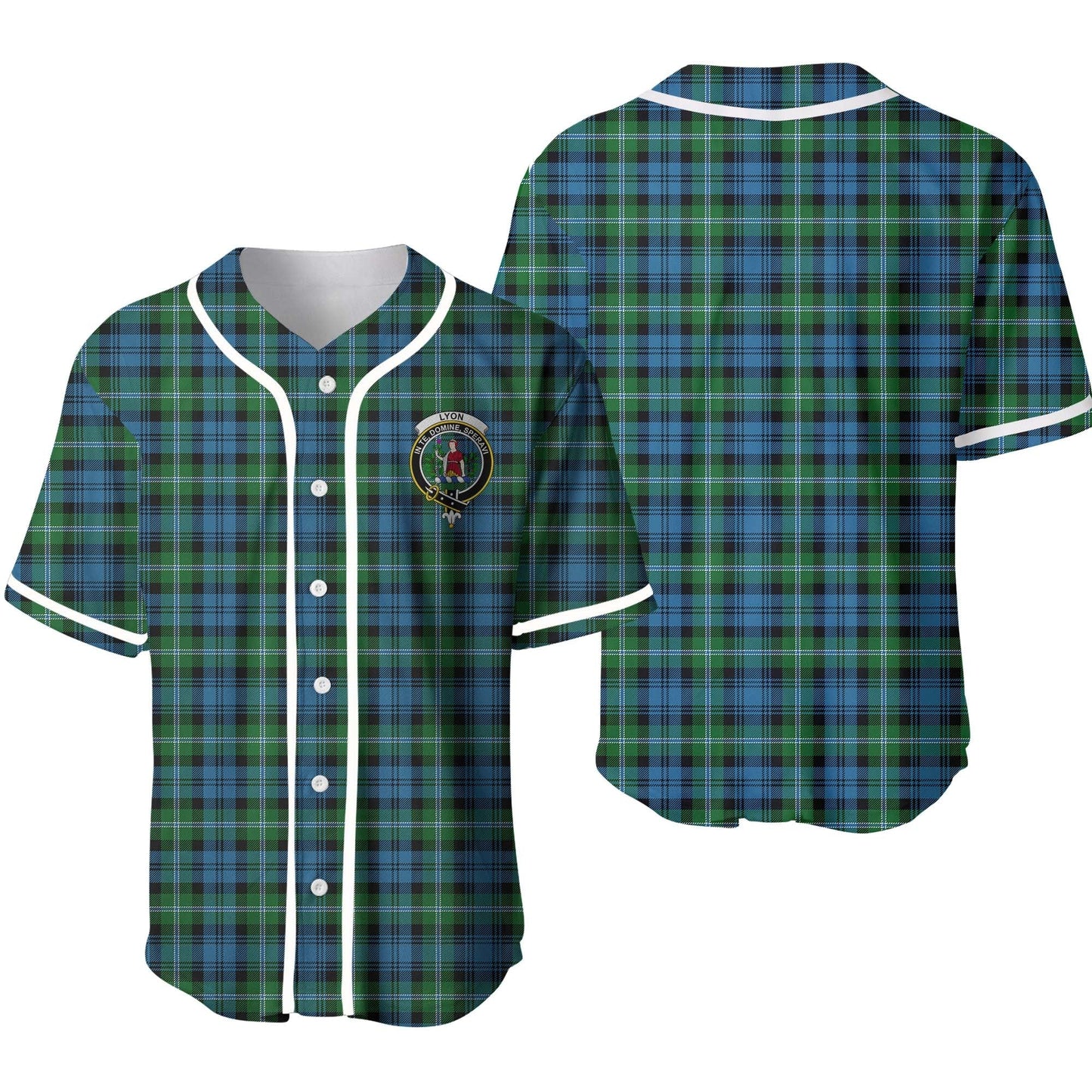 Lyon Tartan Crest Baseball Jersey