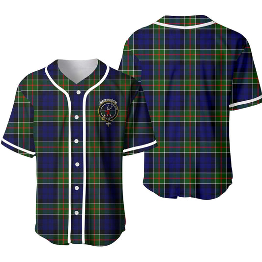 Colquhoun Tartan Crest Baseball Jersey